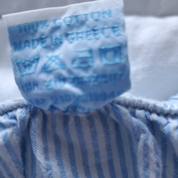 Grigoropoulos Athanasia on or off the shoulder 100% Cotton Blouse Made in Greece - Picture 5 of 9